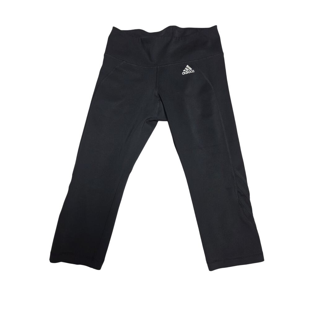 Adidas Climalite Black Capri Leggings Women's Size M RN88387